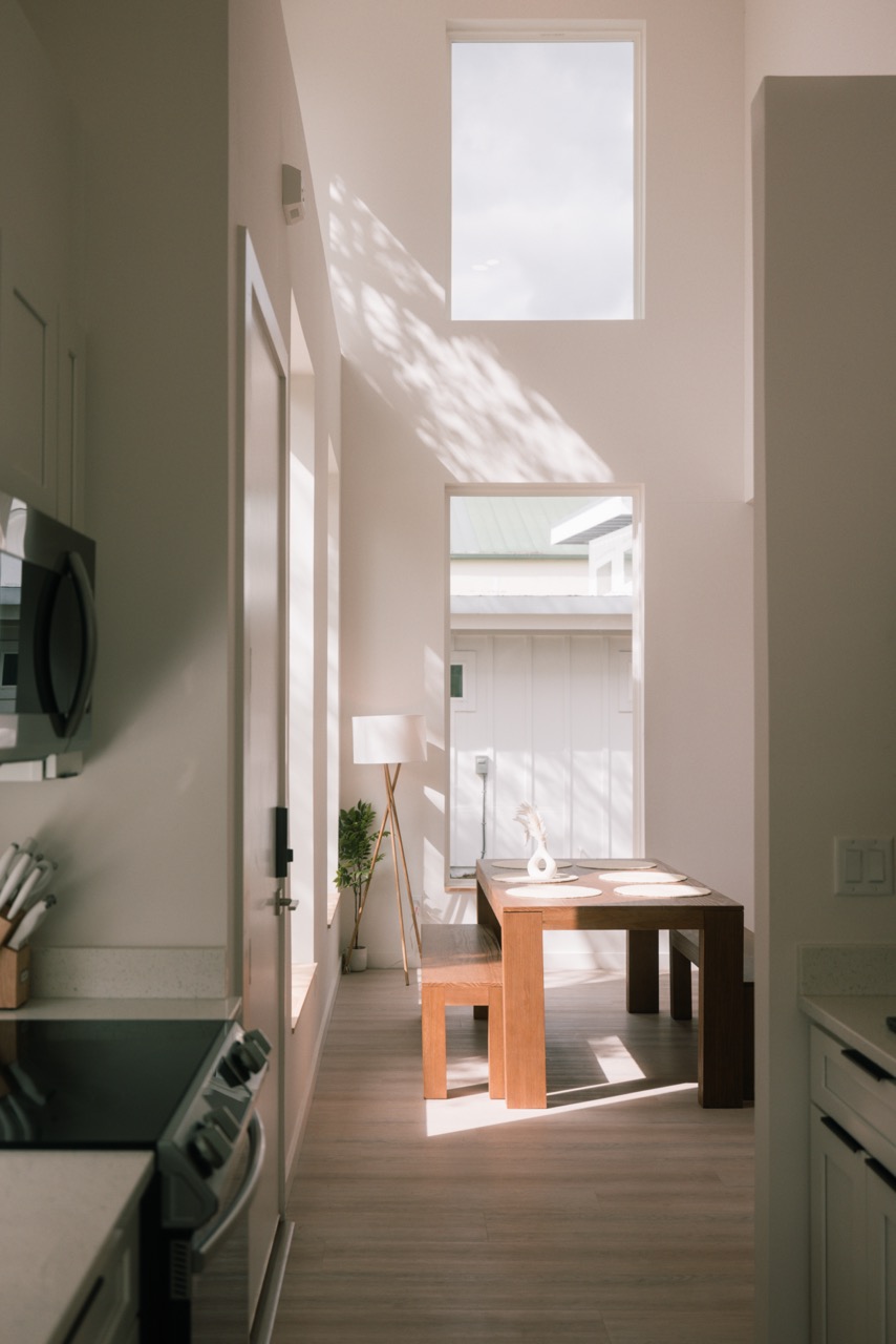Floor-to-ceiling windows at Marsh View